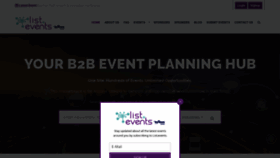What List.events website looked like in 2020 (4 years ago)