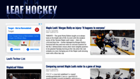 What Leafhockey.com website looked like in 2020 (4 years ago)