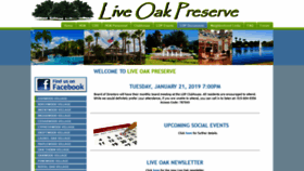 What Liveoakvillages.com website looked like in 2020 (4 years ago)