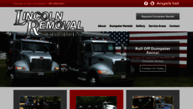 What Lincolnremoval.com website looked like in 2020 (4 years ago)