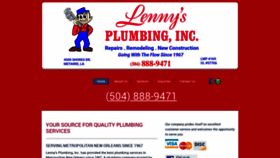 What Lennysplumbinginc.com website looked like in 2020 (4 years ago)