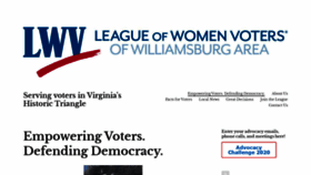 What Lwvwilliamsburg.org website looked like in 2020 (4 years ago)