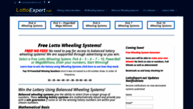 What Lottoexpert.net website looked like in 2020 (4 years ago)