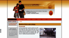 What Lhsgimnazija.lt website looked like in 2020 (4 years ago)