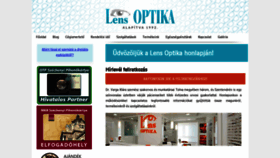What Lensoptika.hu website looked like in 2020 (4 years ago)