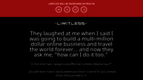 What Limitlessmasterclass.com website looked like in 2020 (4 years ago)