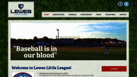 What Leweslittleleague.com website looked like in 2020 (6 years ago)