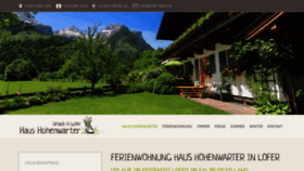 What Lofer-ferien.at website looked like in 2020 (4 years ago)