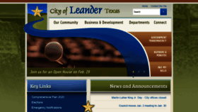 What Leandertx.gov website looked like in 2020 (4 years ago)