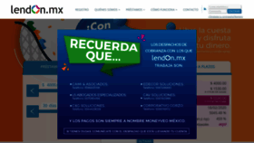What Lendon.mx website looked like in 2020 (4 years ago)