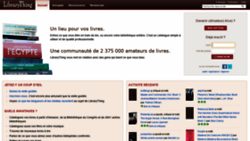 What Librarything.fr website looked like in 2020 (4 years ago)