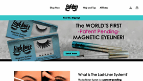 What Lashliner.com website looked like in 2020 (4 years ago)