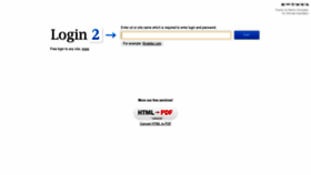 What Login2.me website looked like in 2020 (4 years ago)