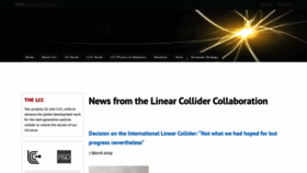 What Linearcollider.org website looked like in 2020 (4 years ago)