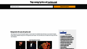 What Lyrics.cat website looked like in 2020 (4 years ago)