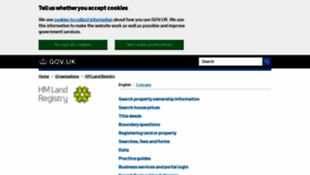 What Landregistry.gov.uk website looked like in 2020 (4 years ago)