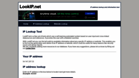 What Lookip.net website looked like in 2020 (4 years ago)
