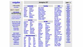 What Lexington.craigslist.com website looked like in 2020 (4 years ago)