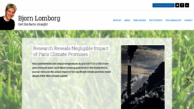 What Lomborg.com website looked like in 2020 (4 years ago)
