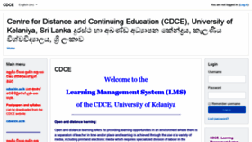 What Lms.cdce.kln.ac.lk website looked like in 2020 (4 years ago)