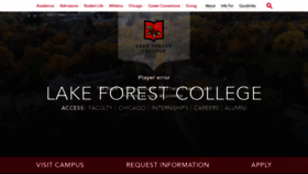 What Lakeforest.edu website looked like in 2020 (4 years ago)