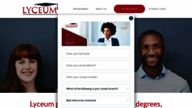 What Lyceum.co.za website looked like in 2020 (4 years ago)