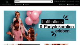 What Luftballons.com website looked like in 2020 (4 years ago)