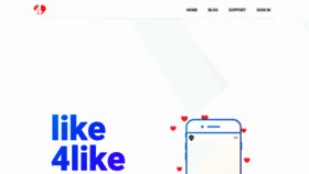 What Like4like.com website looked like in 2020 (4 years ago)