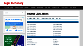 What Legaldictionary.net website looked like in 2020 (5 years ago)