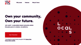What Locals.com website looked like in 2020 (4 years ago)