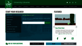 What Library.unt.edu website looked like in 2020 (4 years ago)