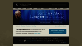 What Longnow.org website looked like in 2020 (4 years ago)