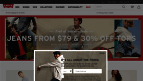 What Levis.com.au website looked like in 2020 (4 years ago)
