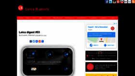 What Leicarumors.com website looked like in 2020 (4 years ago)