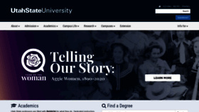 What Lib.usu.edu website looked like in 2020 (4 years ago)