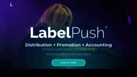 What Labelpush.com website looked like in 2020 (5 years ago)