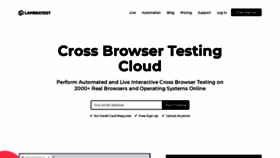 What Lambdatest.com website looked like in 2020 (4 years ago)