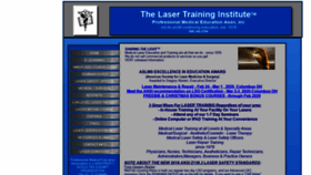 What Lasertraining.org website looked like in 2020 (4 years ago)