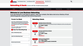 What Lovebusinessnetworking.co.uk website looked like in 2020 (4 years ago)