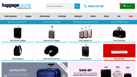 What Luggage.co.nz website looked like in 2020 (4 years ago)