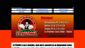 What Lapalomataqueriadallas.com website looked like in 2020 (4 years ago)