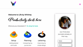 What Lifebywhitney.com website looked like in 2020 (4 years ago)