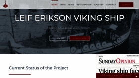 What Leiferiksonvikingship.com website looked like in 2020 (4 years ago)