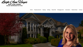 What Leighannhayes.com website looked like in 2020 (4 years ago)