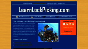 What Learnlockpicking.com website looked like in 2020 (4 years ago)