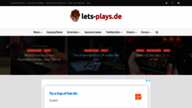 What Lets-plays.de website looked like in 2020 (4 years ago)