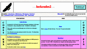 What Lockcodes2.com website looked like in 2020 (4 years ago)