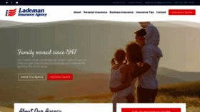 What Lademaninsurance.com website looked like in 2020 (4 years ago)
