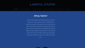 What Lawfulstupid.org website looked like in 2020 (4 years ago)