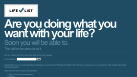 What Lifechecklist.com website looked like in 2020 (4 years ago)